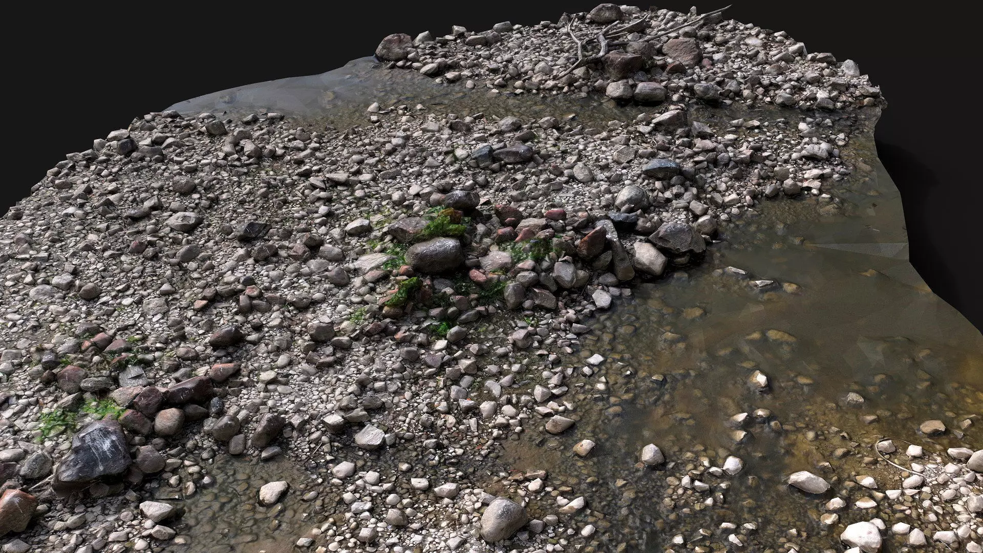 debris cliff stones ground pt2 PBR photogrammetry Low-poly 3D model_3