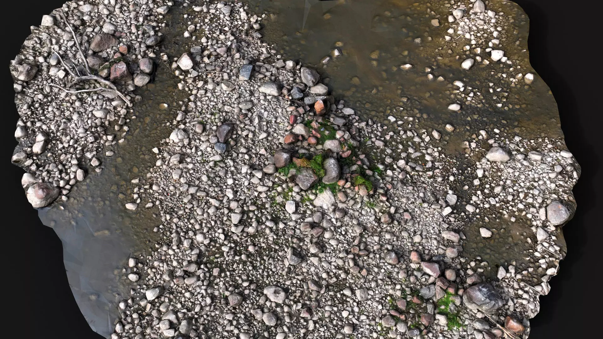 debris cliff stones ground pt2 PBR photogrammetry Low-poly 3D model_6
