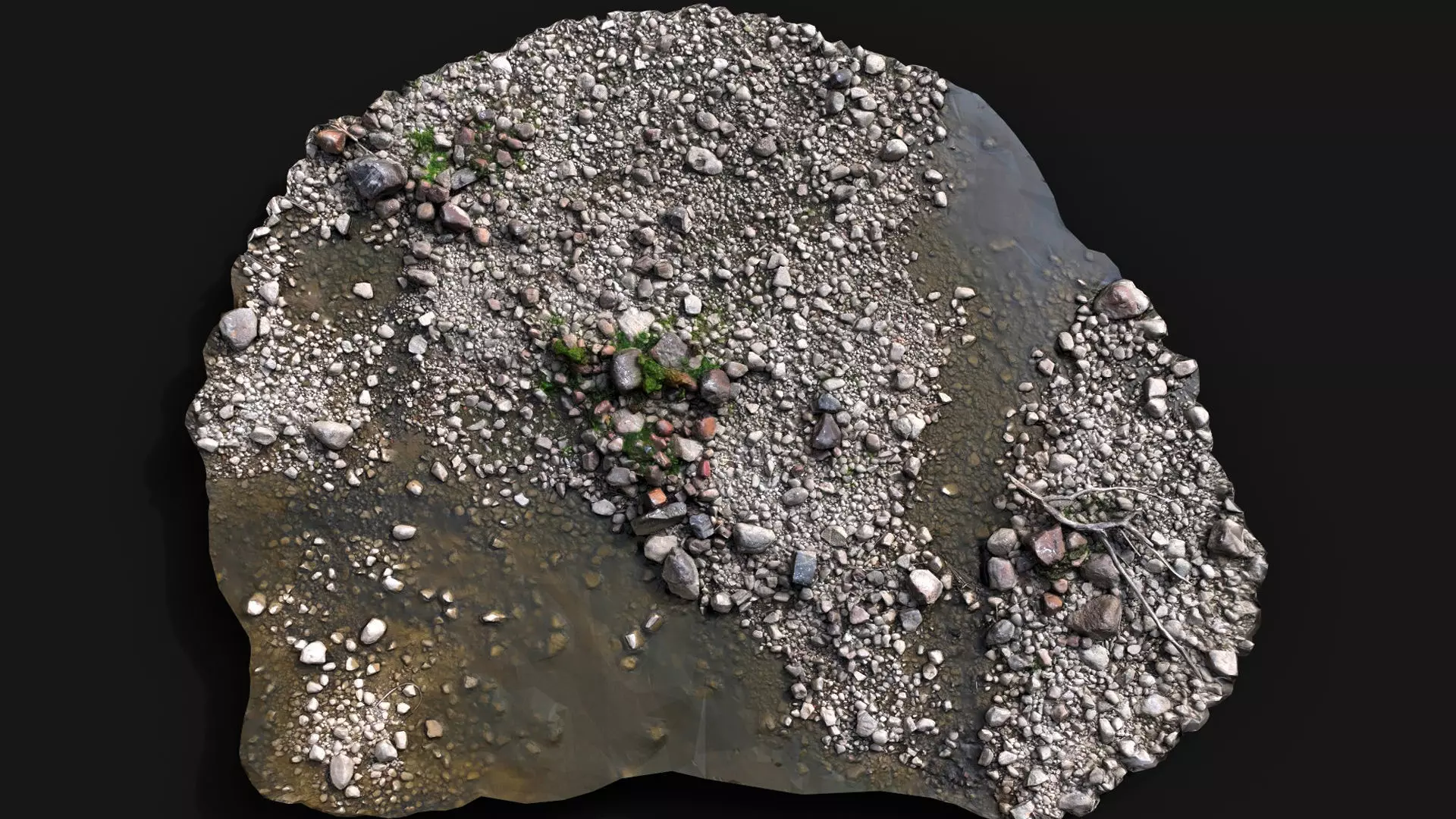 debris cliff stones ground pt2 PBR photogrammetry Low-poly 3D model_5