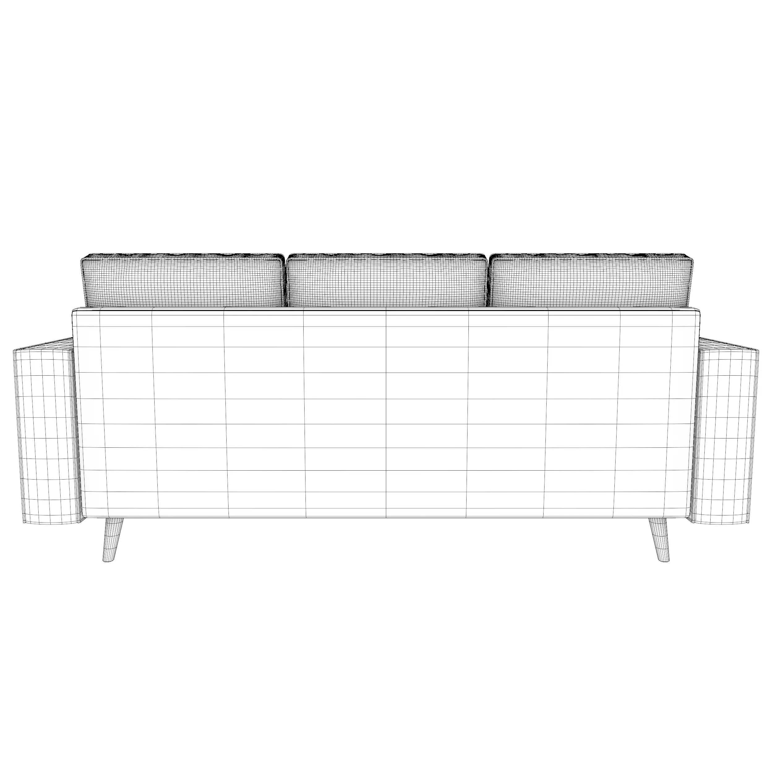 Modern 3 Seater Sofa 3D model_10