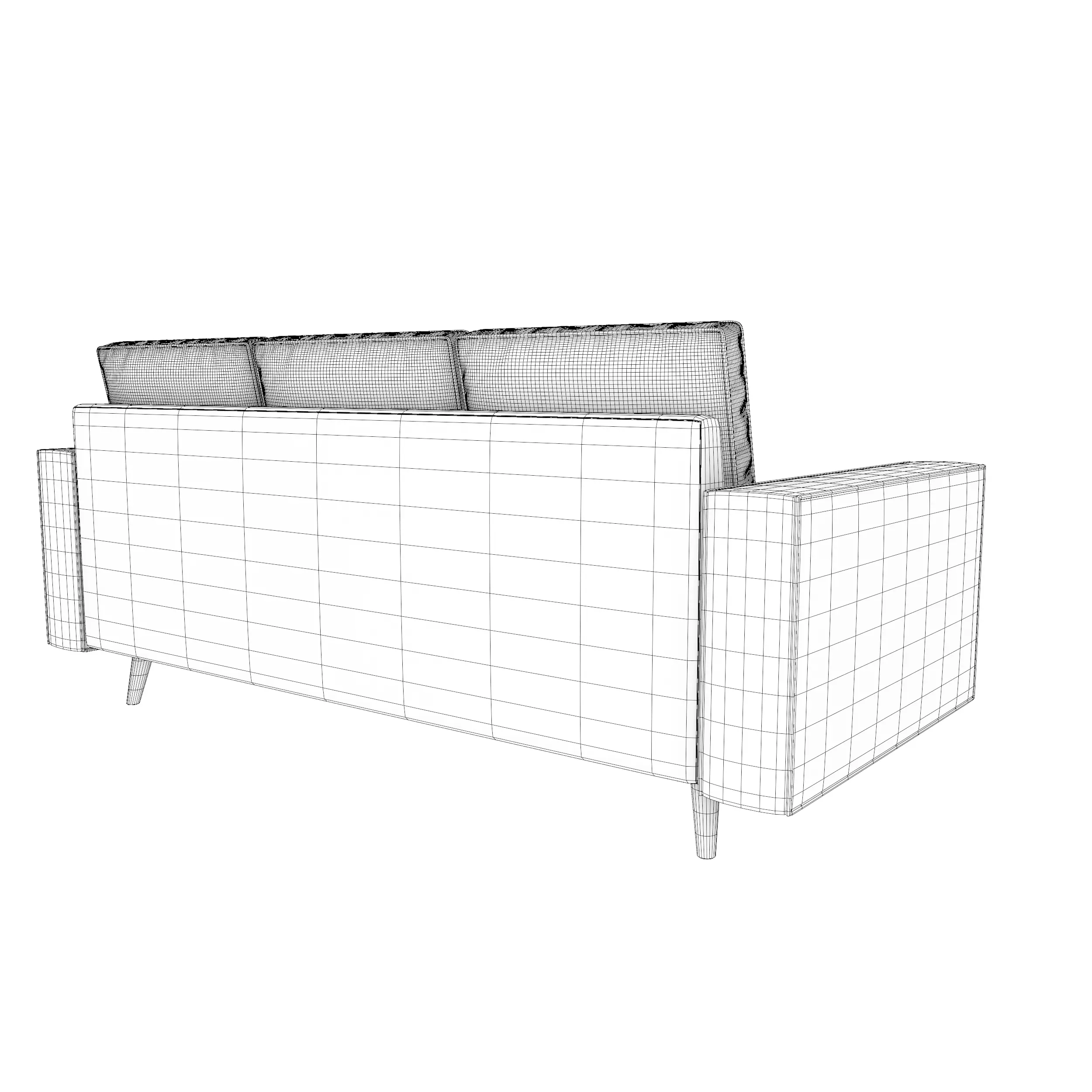 Modern 3 Seater Sofa 3D model_11