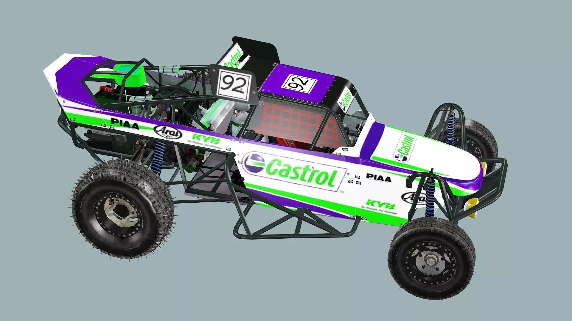 Post-Apocalypse Buggy Car XX With Gunholder 3D Model Low-poly 3D model_6