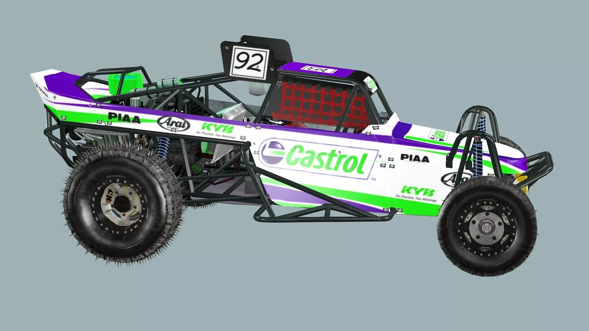 Post-Apocalypse Buggy Car XX With Gunholder 3D Model Low-poly 3D model_3