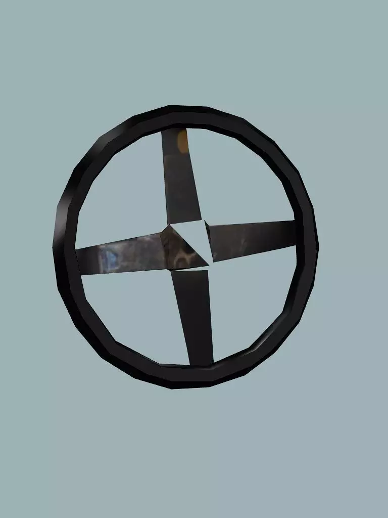 Post-Apocalypse Buggy Car XX With Gunholder 3D Model Low-poly 3D model_8