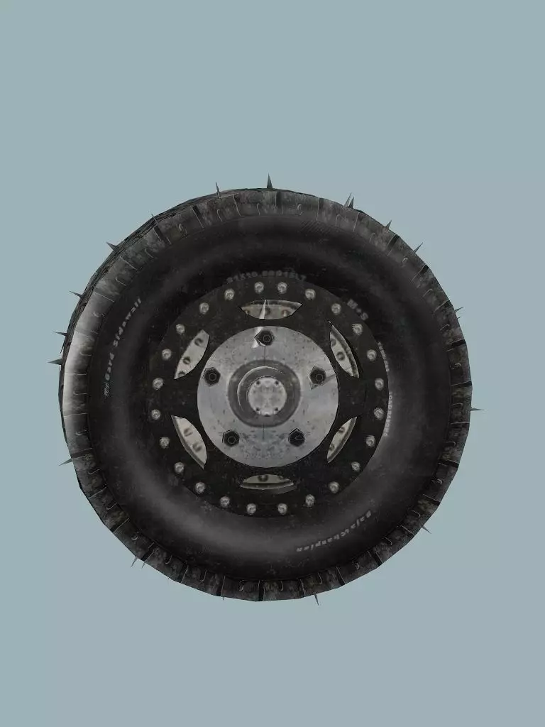 Post-Apocalypse Buggy Car XX With Gunholder 3D Model Low-poly 3D model_11