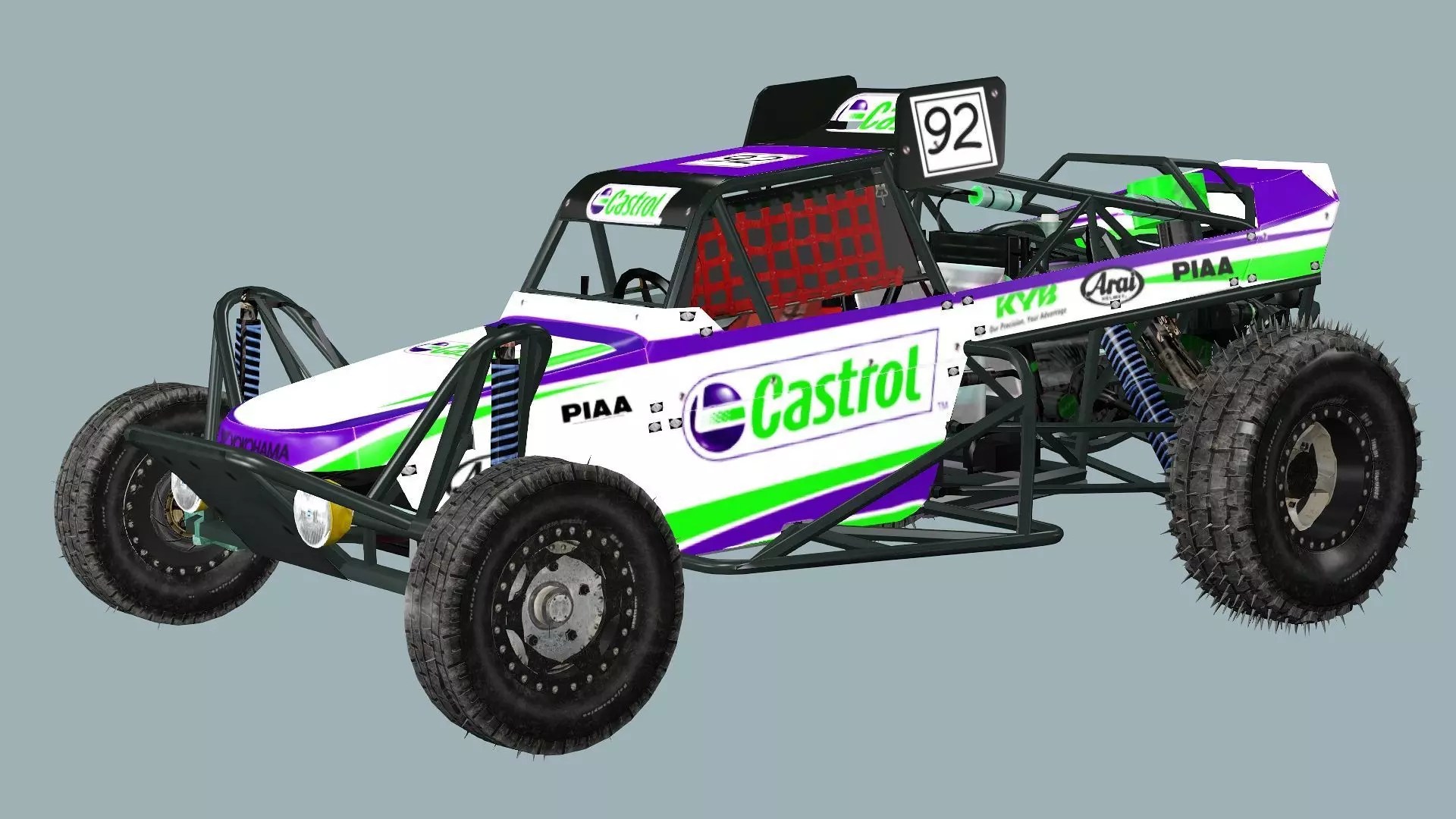 Post-Apocalypse Buggy Car XX With Gunholder 3D Model Low-poly 3D model_0