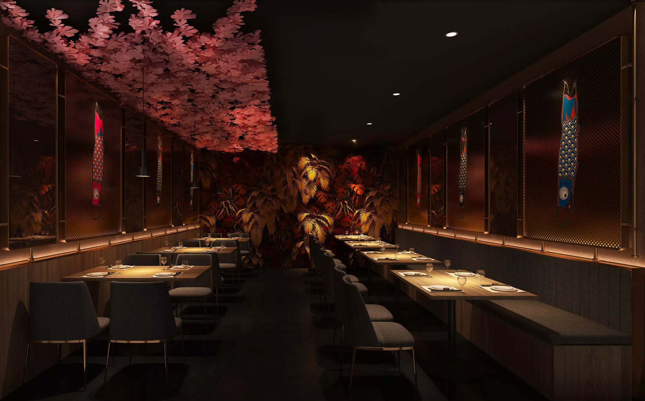 Restaurant Cafe Bar Pub Scene 3D model_3