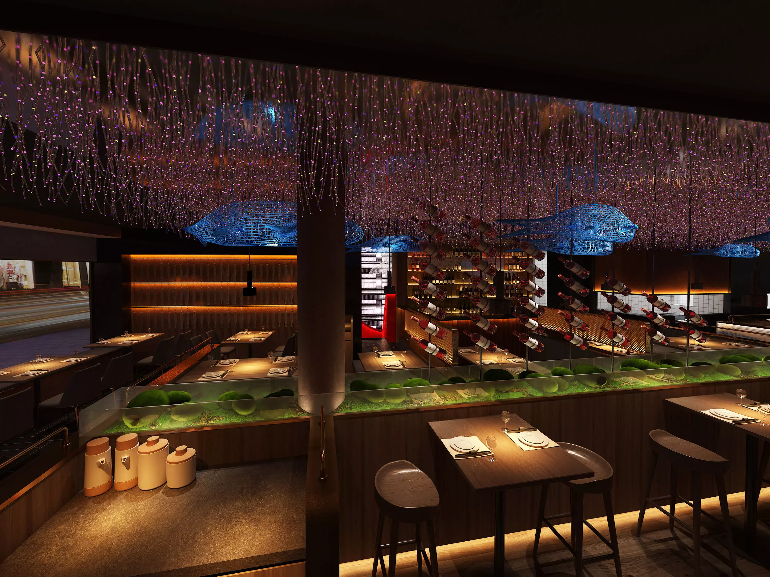 Restaurant Cafe Bar Pub Scene 3D model_2