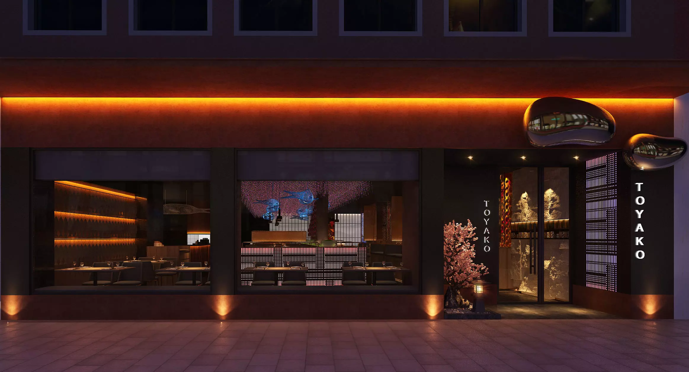 Restaurant Cafe Bar Pub Scene 3D model_1