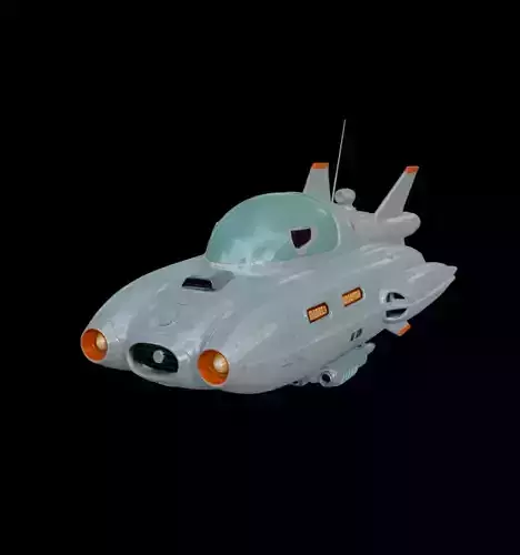 Retro Futuristic Rocket Car