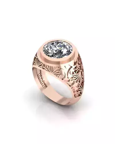 round signet jewelry ring 