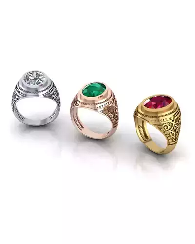 man oval stone jewelry ring 