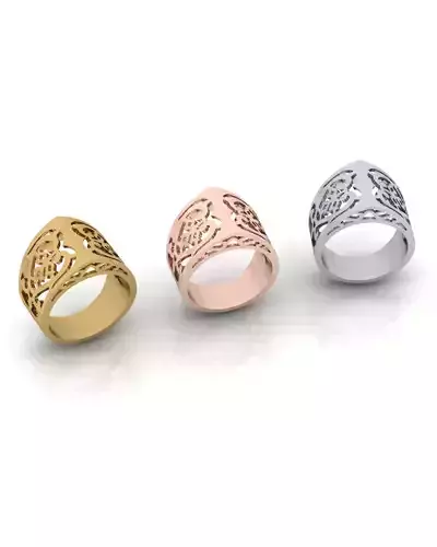 fusion patterned god ring 