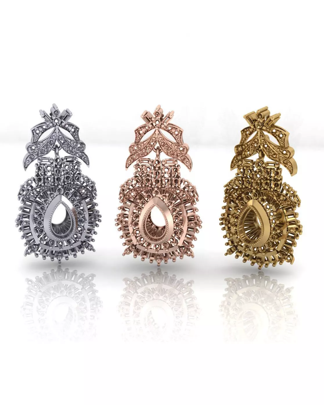 free full jewelry pear pendant Free 3D print model