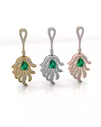 emerald pear jewelry pendant
