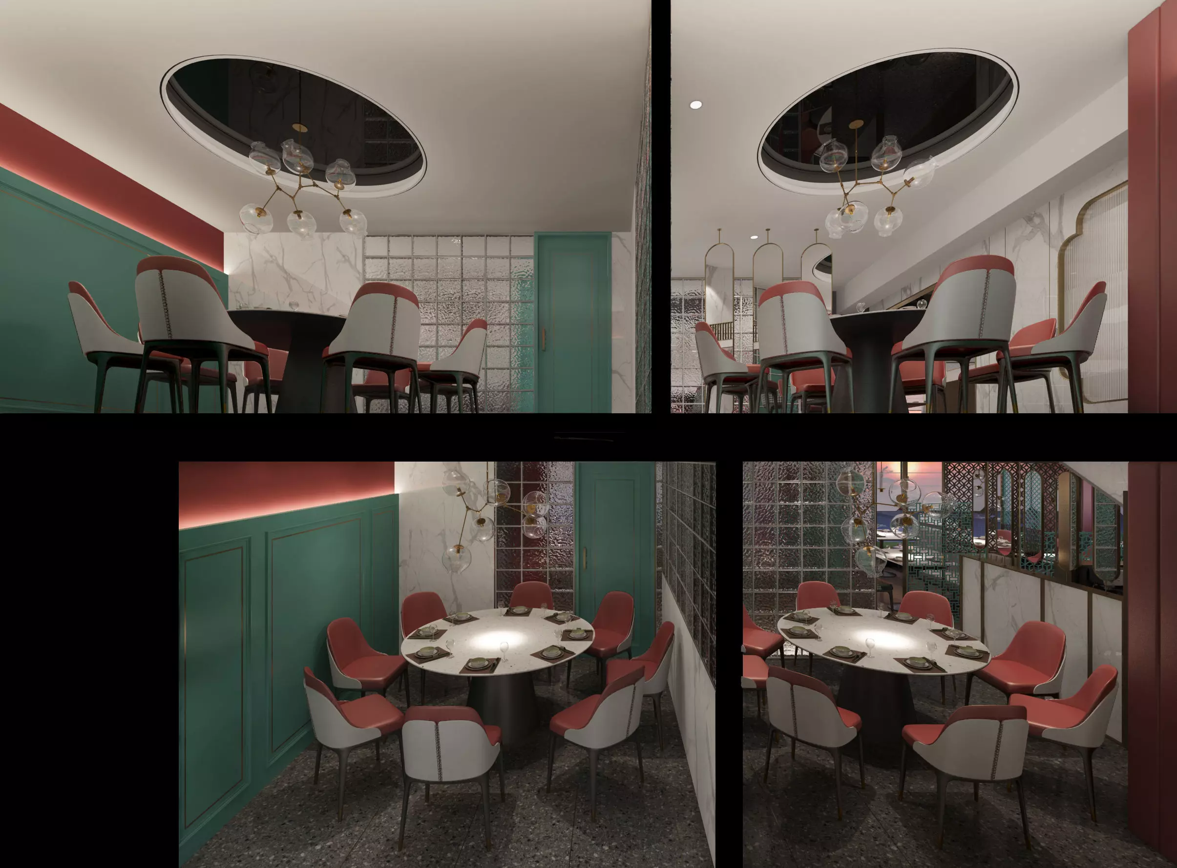 Restaurant Cafe Bar Pub Scene 3D model_3