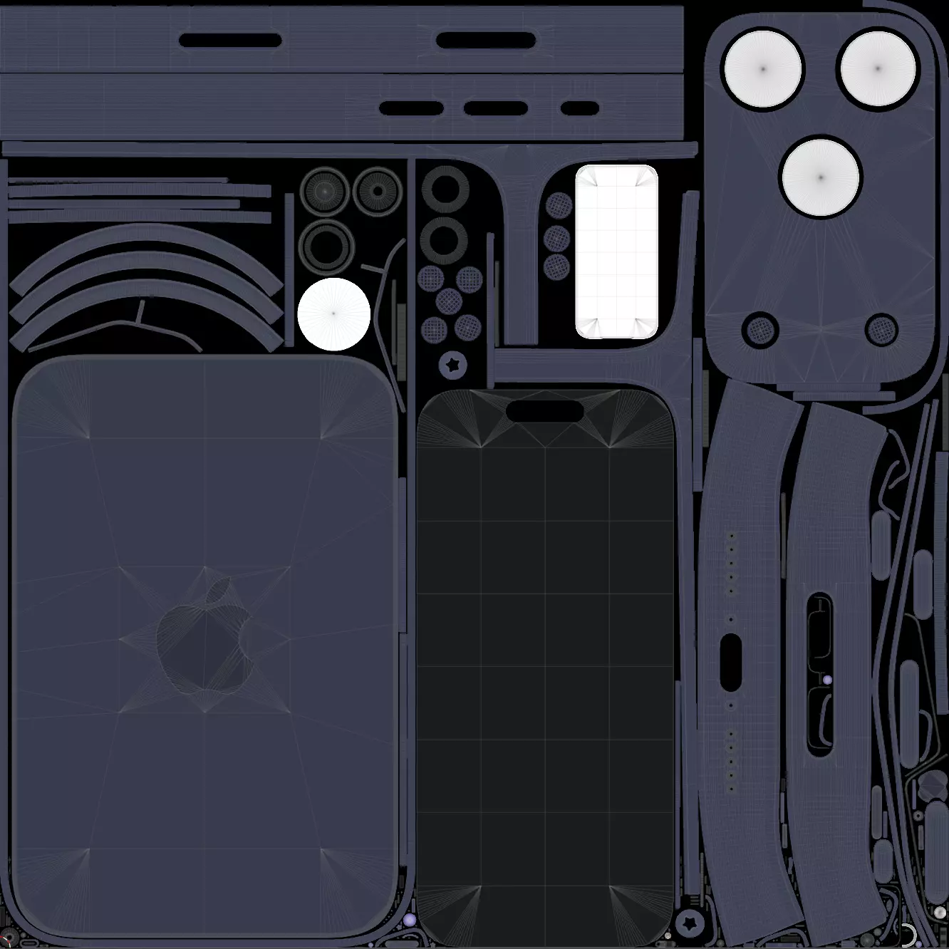 Apple iPhone 17 Pro Deep Blue 3D model_11