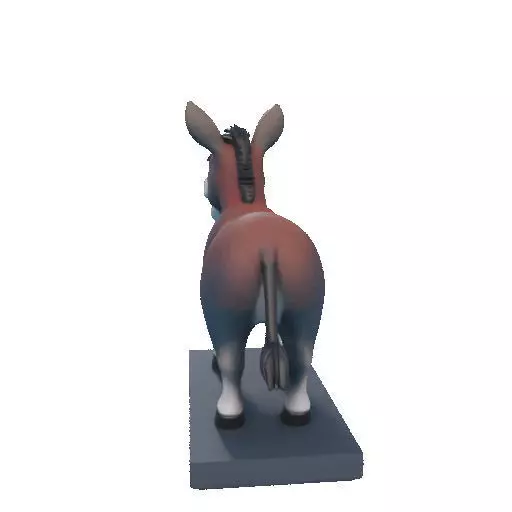 2356Laughing Donkey 3D Printed Full Figure Statue pug 3D print model_29
