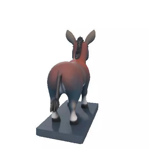 2356Laughing Donkey 3D Printed Full Figure Statue pug 3D print model_27