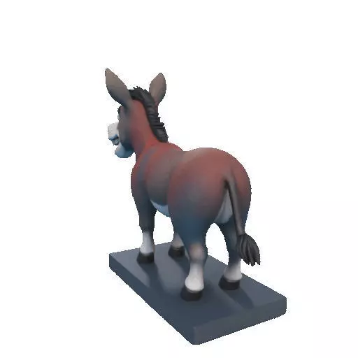 2356Laughing Donkey 3D Printed Full Figure Statue pug 3D print model_31