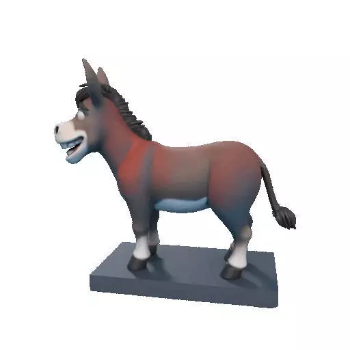 2356Laughing Donkey 3D Printed Full Figure Statue pug 3D print model_35