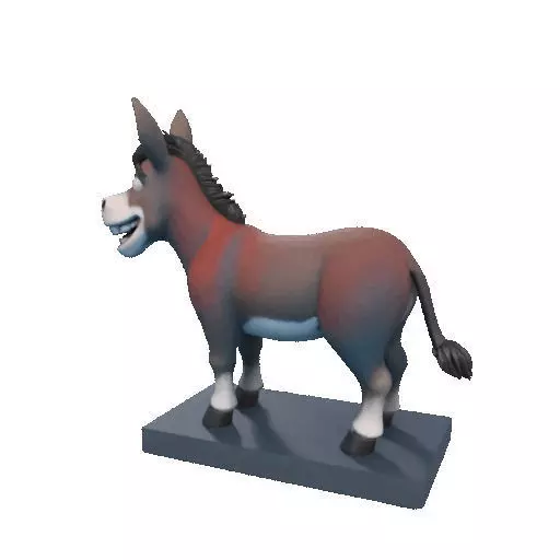 2356Laughing Donkey 3D Printed Full Figure Statue pug 3D print model_34