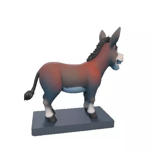 2356Laughing Donkey 3D Printed Full Figure Statue pug 3D print model_22