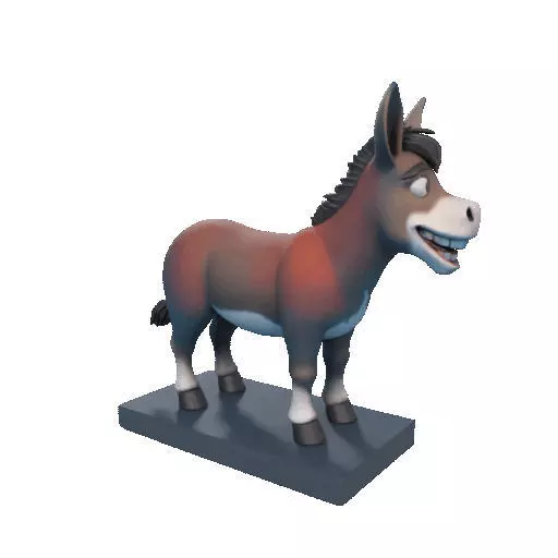 2356Laughing Donkey 3D Printed Full Figure Statue pug 3D print model_18