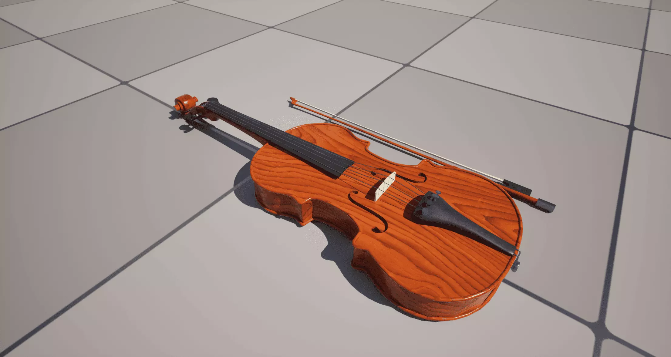 Violin Low-poly 3D model