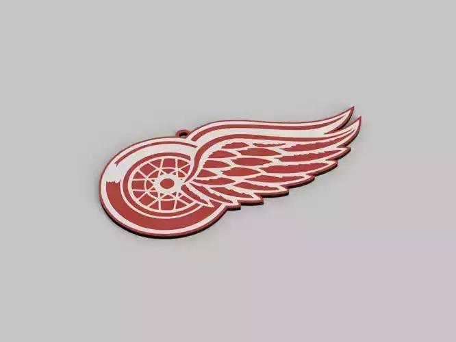 Detroit Red Wings NHL Team Keychain 3D print model