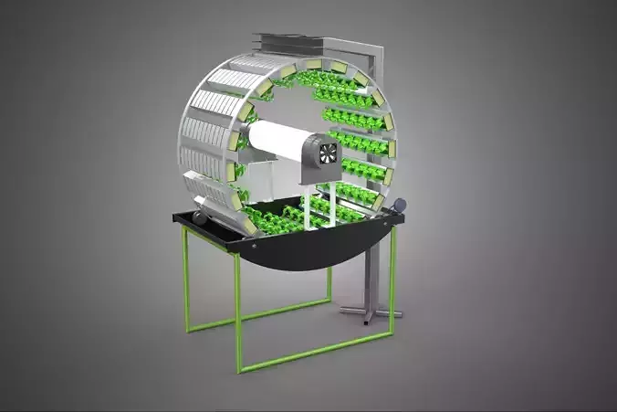 RADIAL ROTARY HYDROPONIC SPIN GARDENING PLANT FARM SYSTEM WHEEL