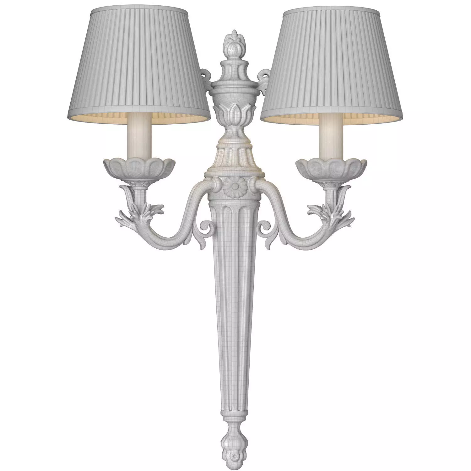 Bronze Antique Wall lamp Sconce Light in American Classic Style 3D model_4