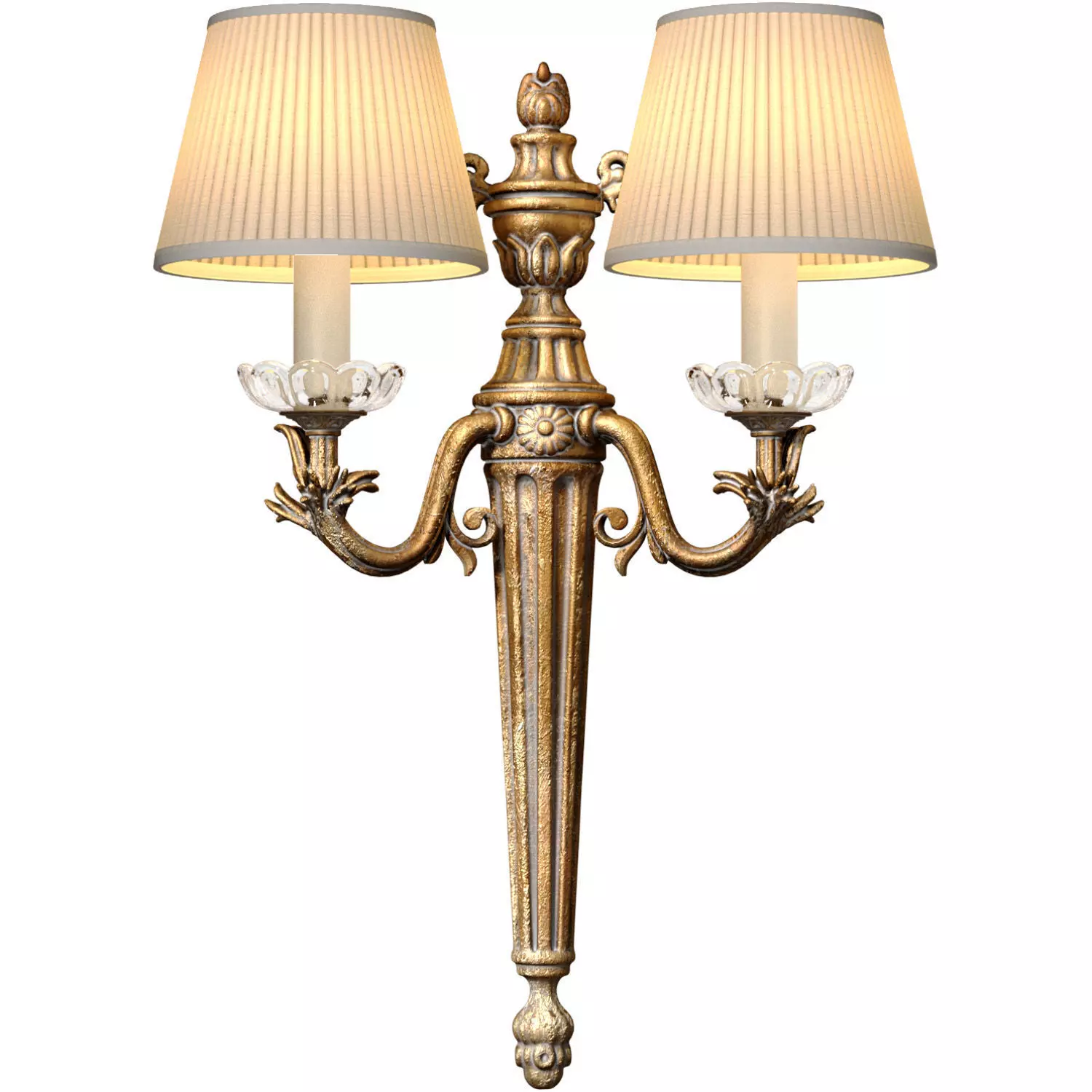 Bronze Antique Wall lamp Sconce Light in American Classic Style 3D model_1
