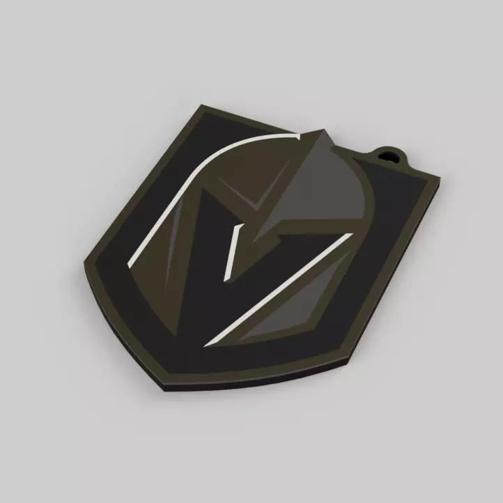 Vegas Golden Knights Shield Keychain NHL 3D print model_0
