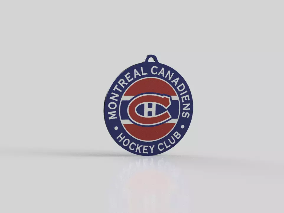 Montreal Canadiens Logo Keychain NHL 3D print model_0