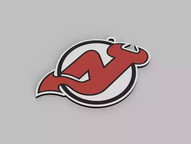 New Jersey Devils Logo Keychain NHL 3D print model New Jersey Devils Logo Keychain NHL 3D print model
