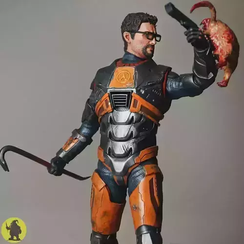 Gordon Freeman vs Headcrab - Half-Life - 1-6 and 1-4 scale