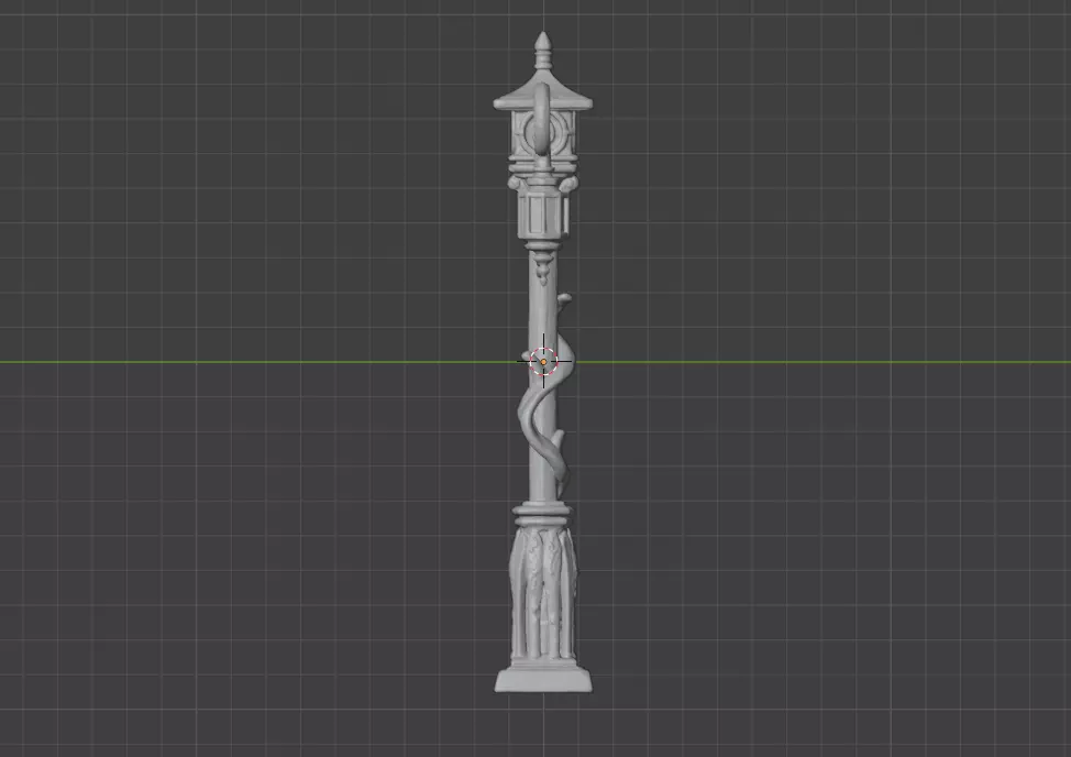 Enchanted Lantern Post Low-poly 3D model_15