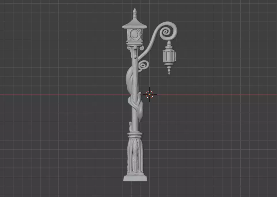 Enchanted Lantern Post Low-poly 3D model_16