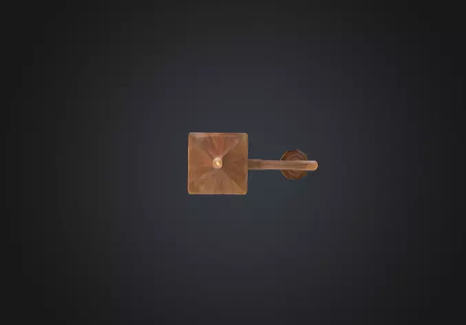 Enchanted Lantern Post Low-poly 3D model_12