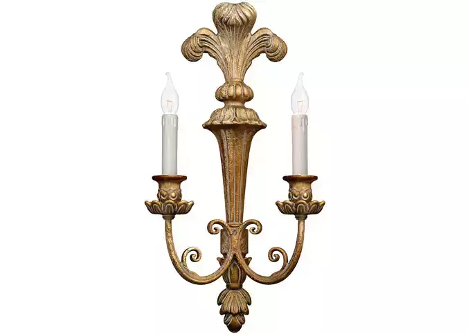 Bronze Sconce in Classic Style Romantic Wall Light Candlestick