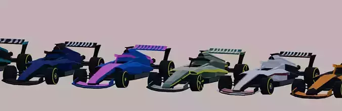 F1 2026 All Team Car Low Poly Low-poly 3D model