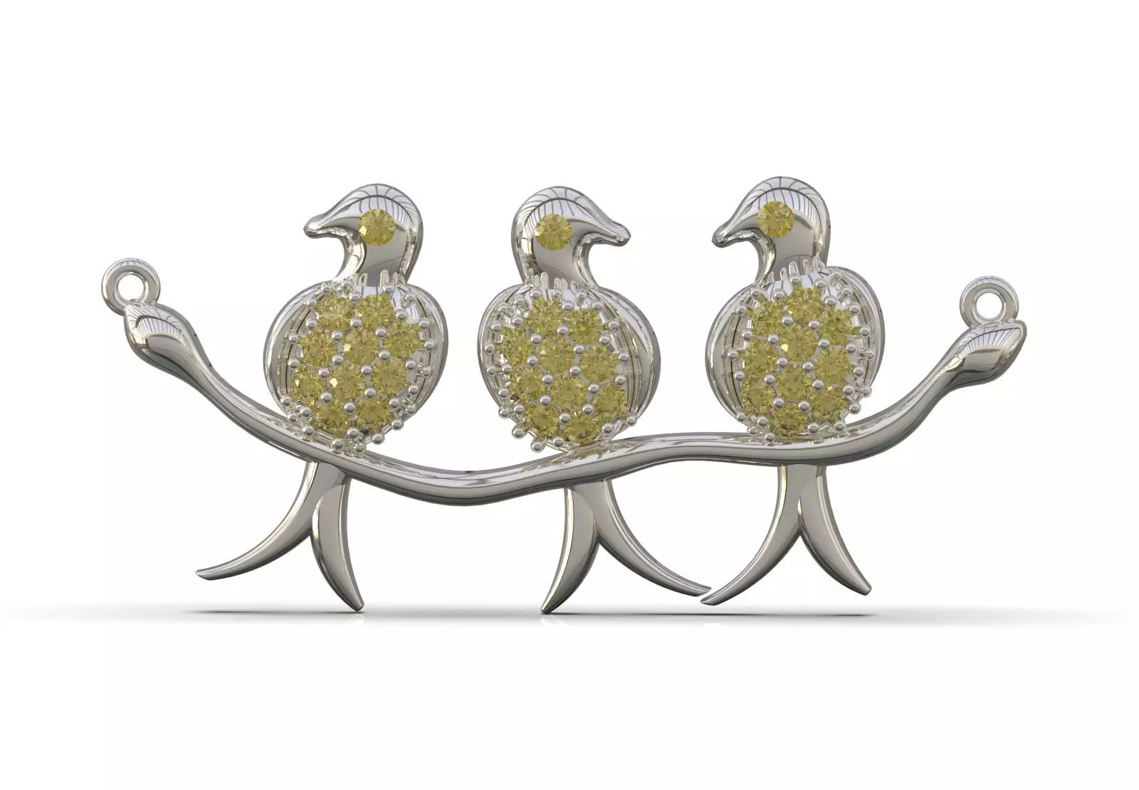 Bird Design Jewelry stl 3dm Pendant Model jp0030 3D print model_13