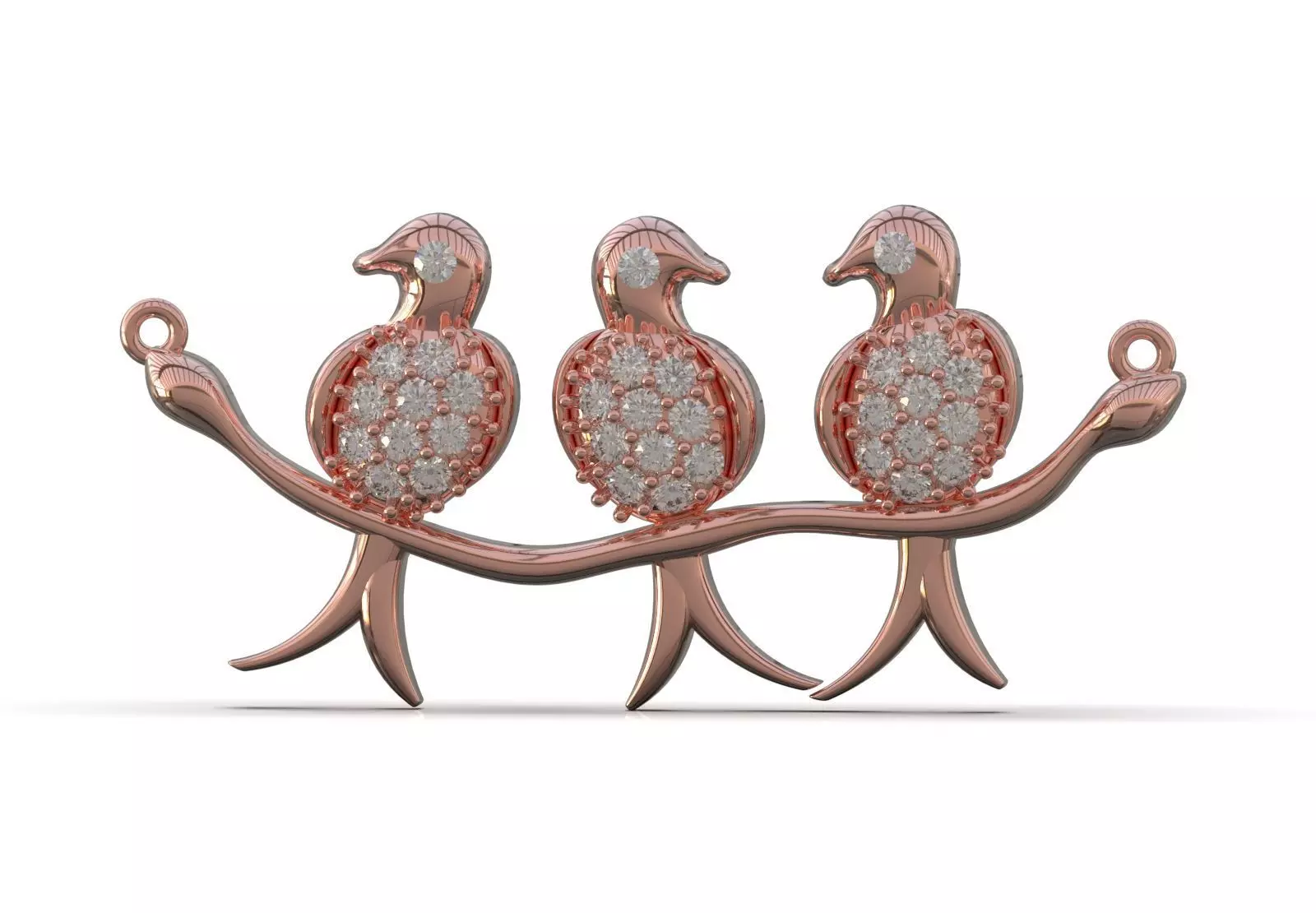 Bird Design Jewelry stl 3dm Pendant Model jp0030 3D print model_11