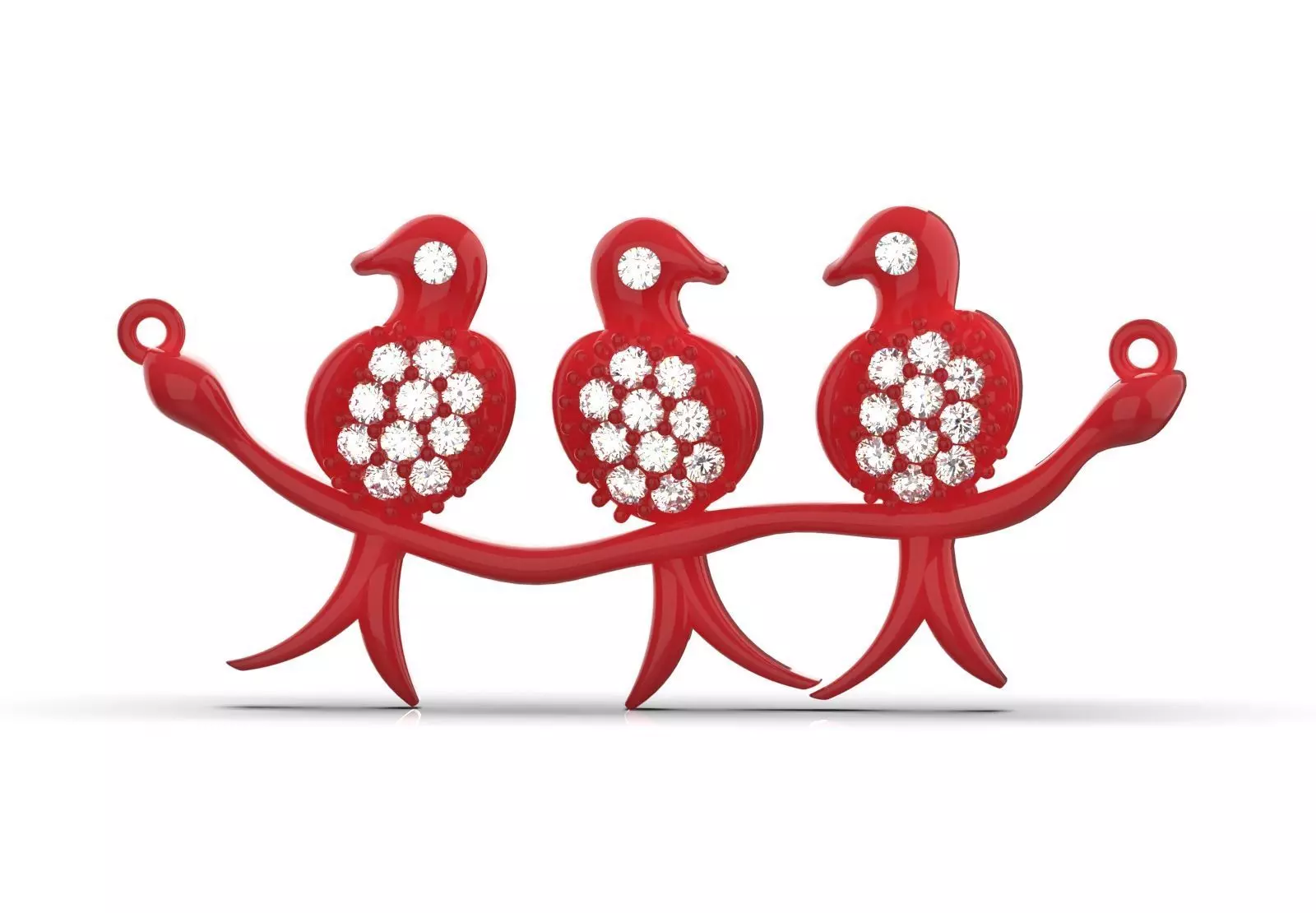 Bird Design Jewelry stl 3dm Pendant Model jp0030 3D print model_15