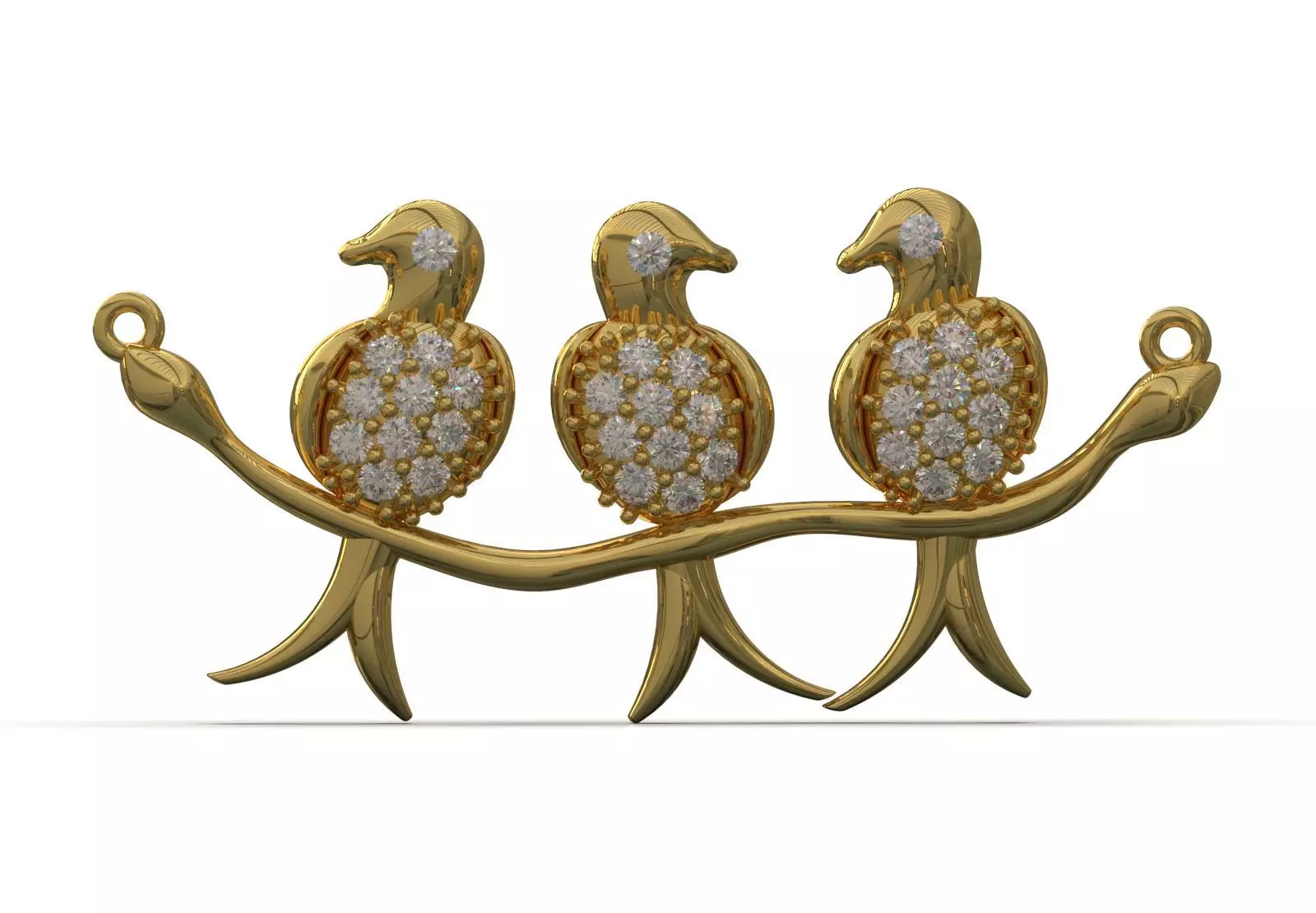 Bird Design Jewelry stl 3dm Pendant Model jp0030 3D print model_1