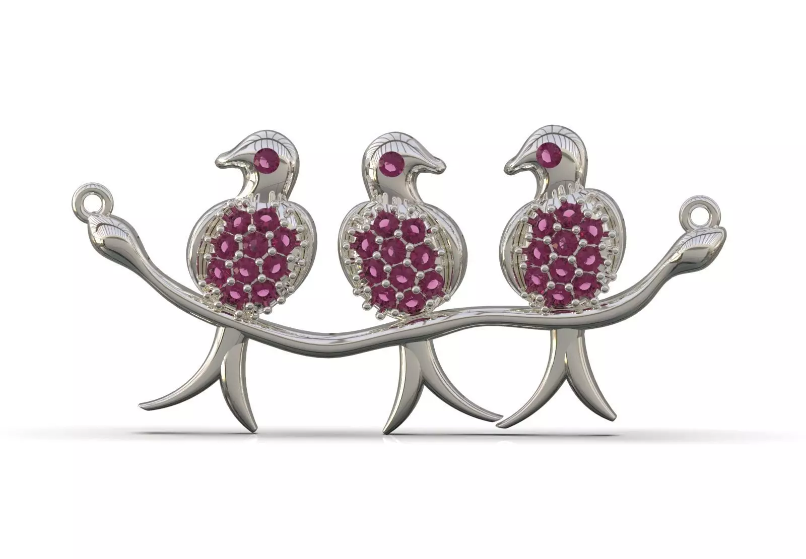 Bird Design Jewelry stl 3dm Pendant Model jp0030 3D print model_14