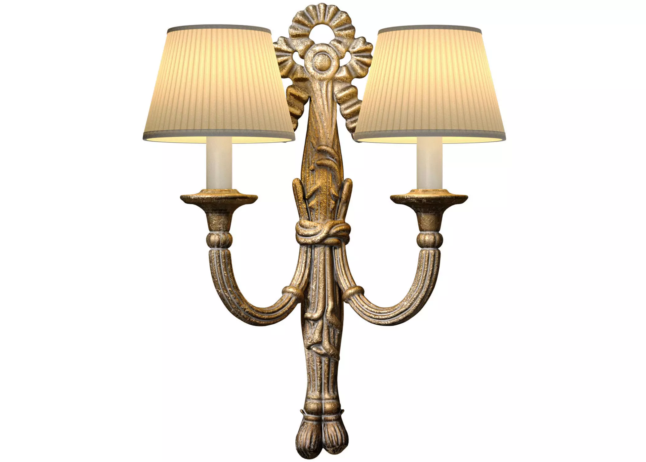 Brass Romantic Antique wall lamp sconce Light English classics 3D model