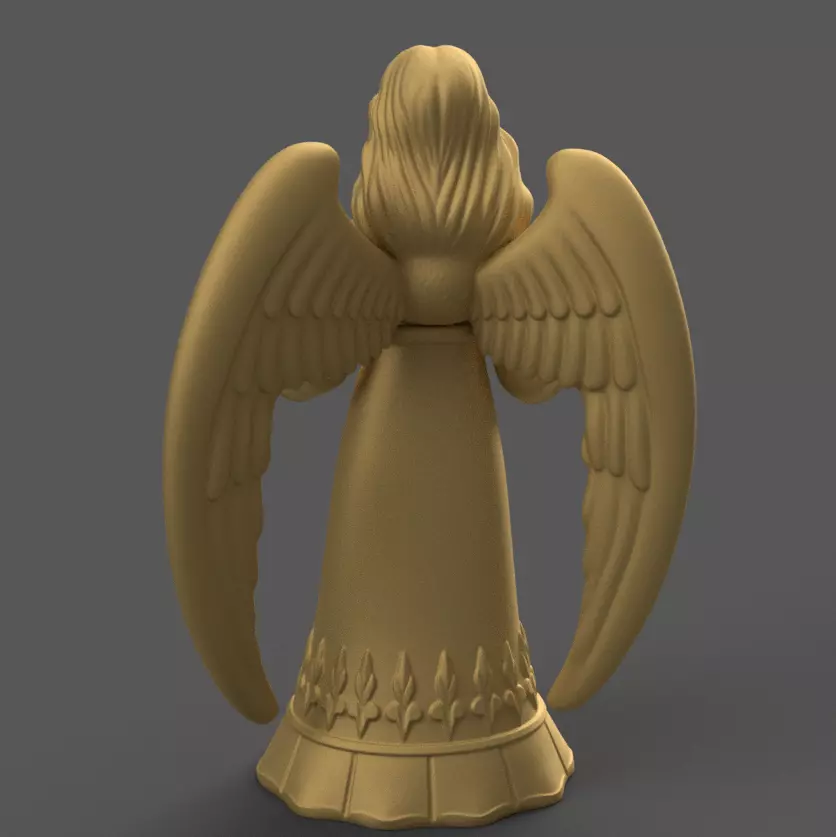Nativity Angel STL File 3D Print Christmas Decor 3D print model_3