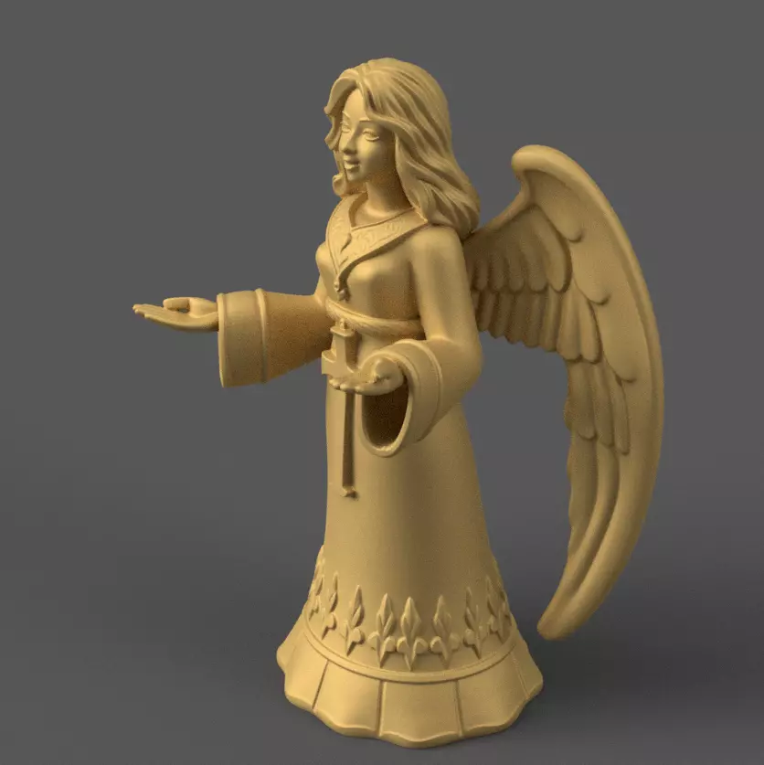 Nativity Angel STL File 3D Print Christmas Decor 3D print model_1